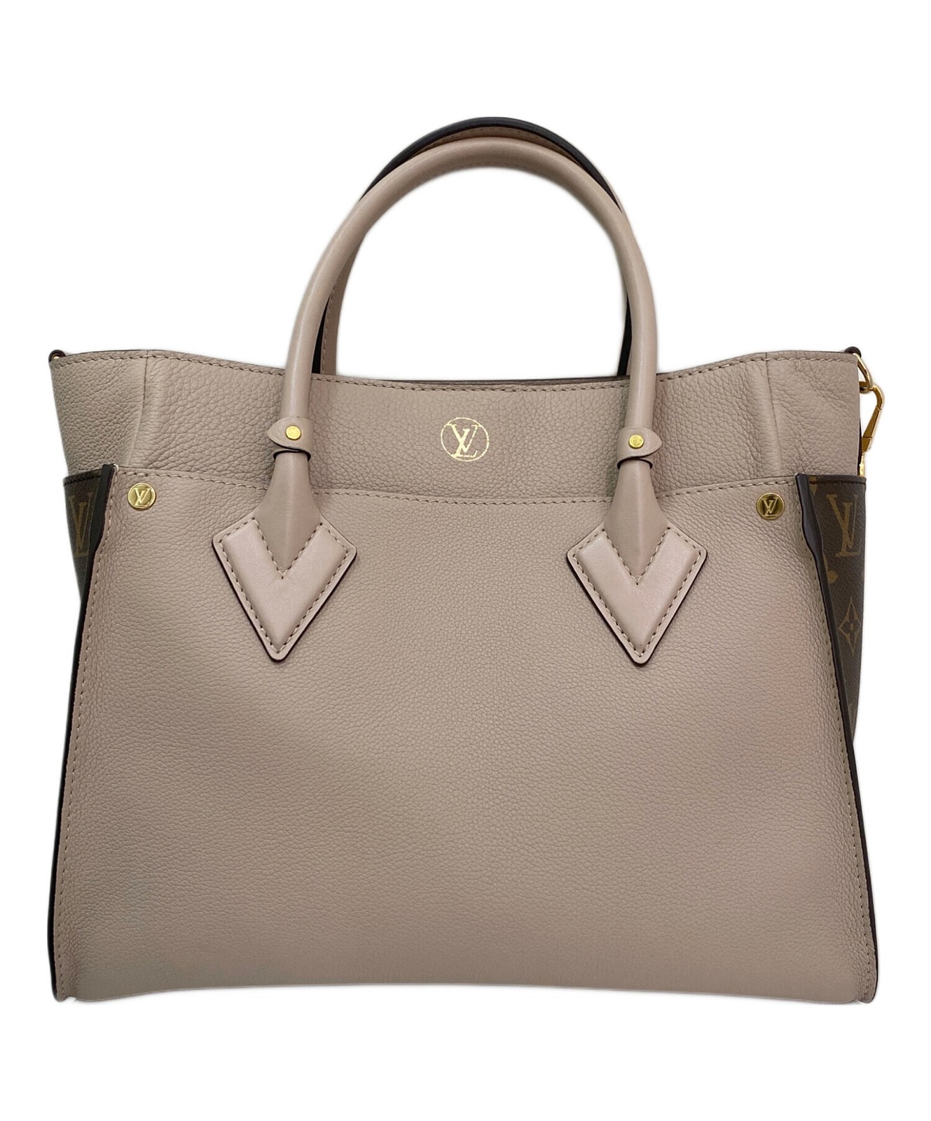 Louis Vuitton 2-Way MM M58485 Coated Canvas Beige Tote Bag #TFB501