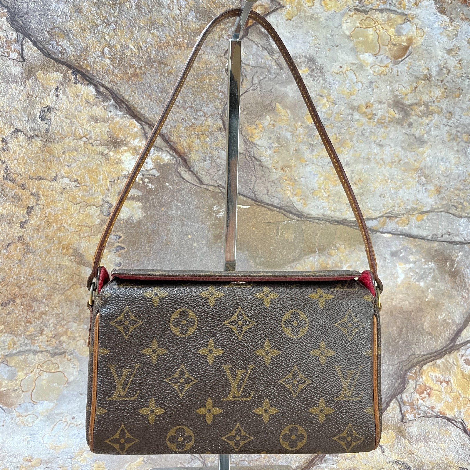 Louis Vuitton Recital Shoulder Bag Monogram Brown Handbag
