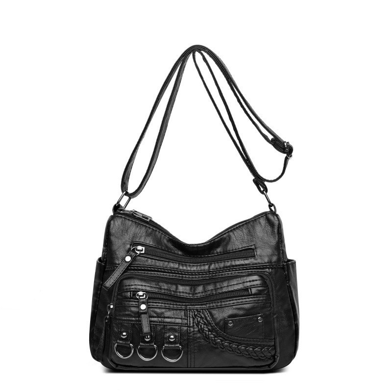 All-Season Fashion Shoulder Bag Women Multi-Pocket Soft PU Crossbody Purse !!!