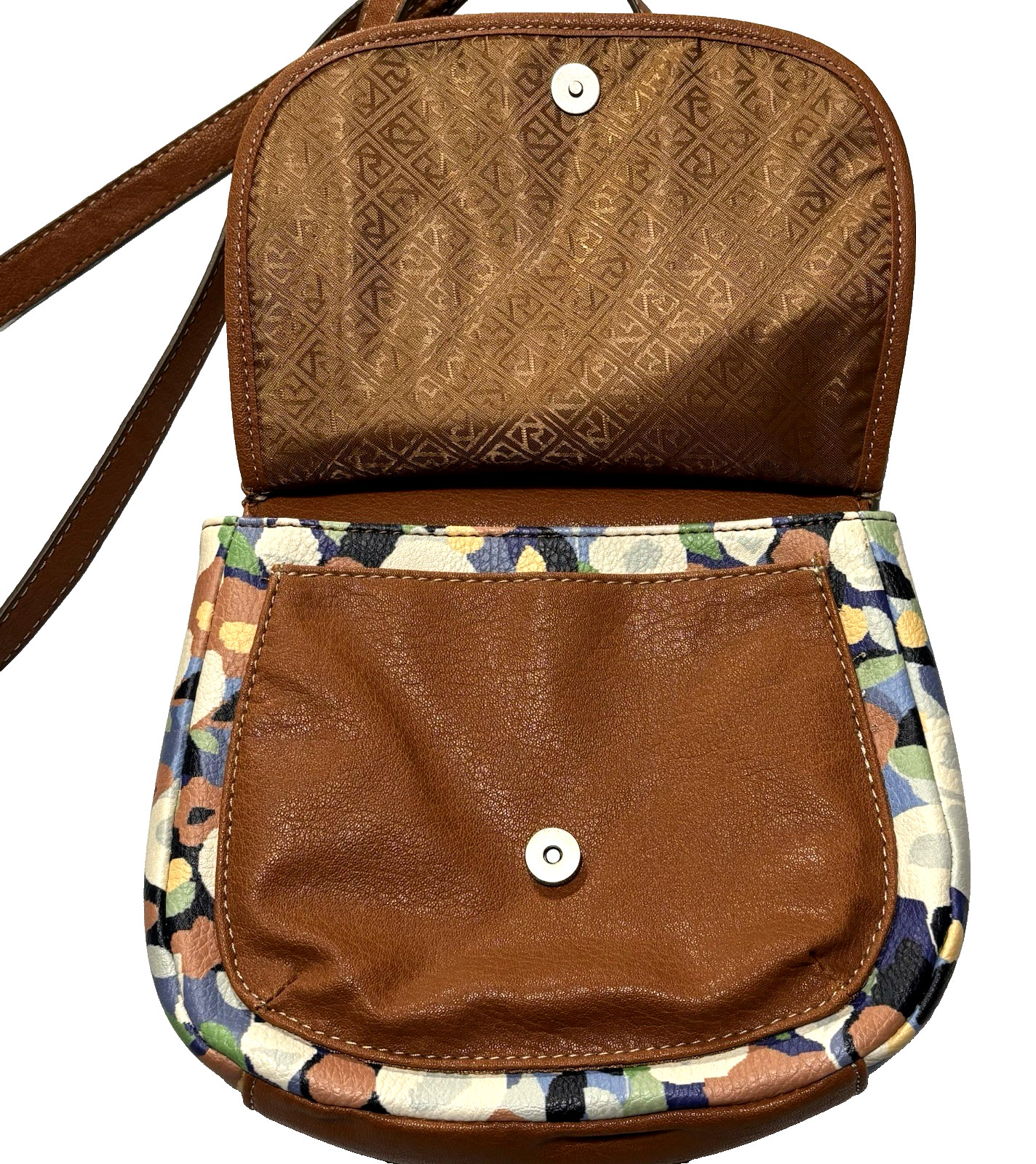 RELIC Floral Crossbody Bag Multicolor Faux Leather Small Purse Faux Leather Boho