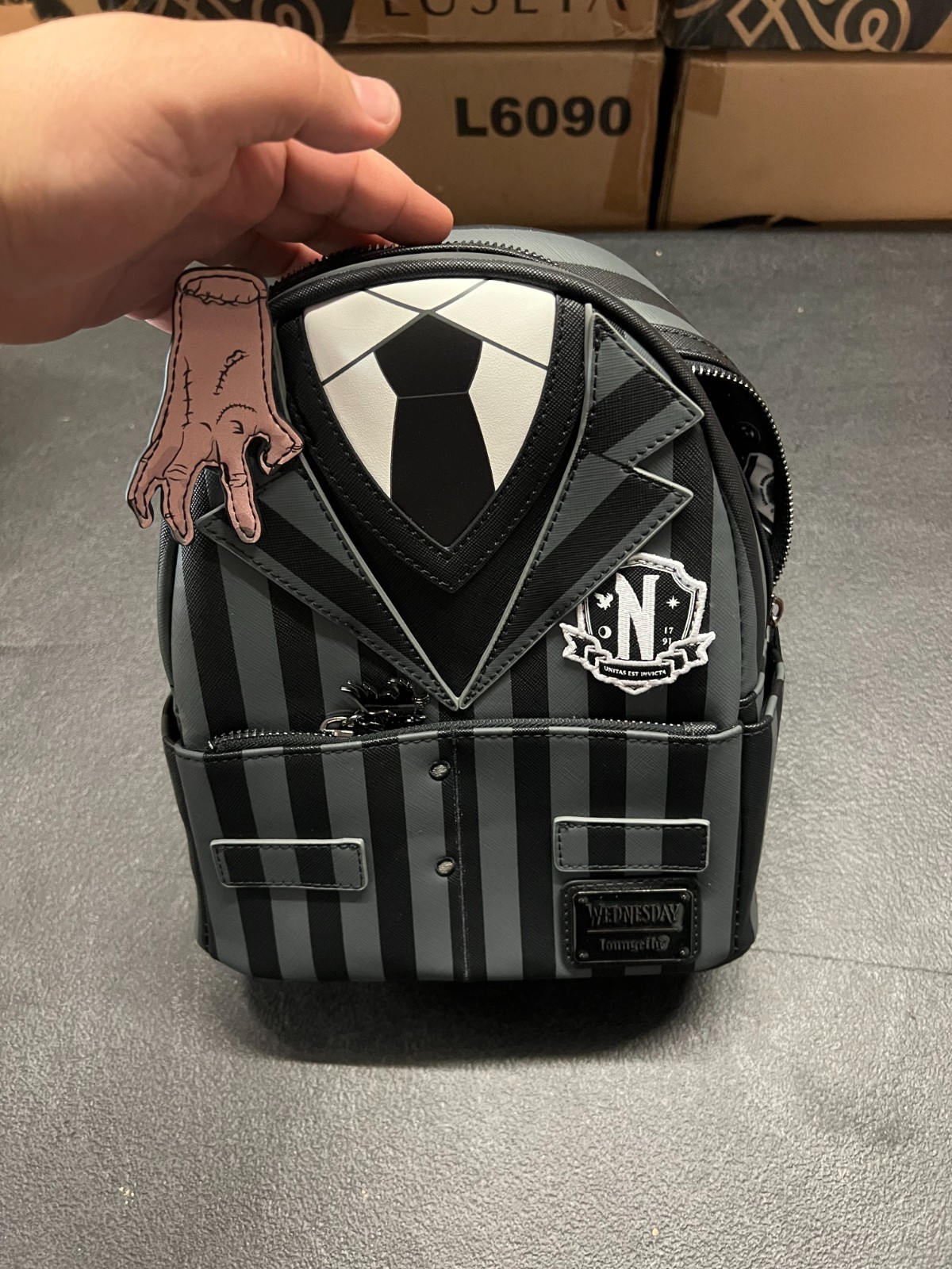 Loungefly Wednesday Addams Family Exclusive Nevermore Cosplay Mini Backpack