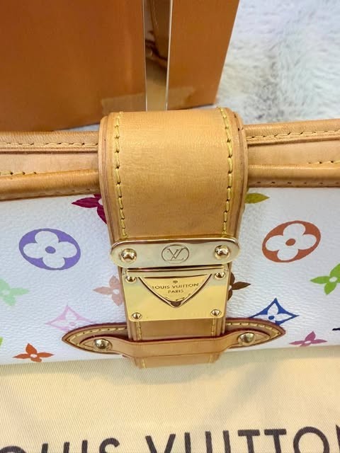 Louis Vuitton Shirley Monogram Multicolore Murakami White Handbag S-Lock