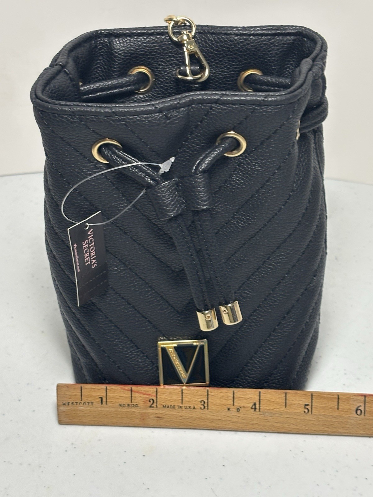 Victoria Secret V-Quilt Perfume Pouch V Monogram NWT
