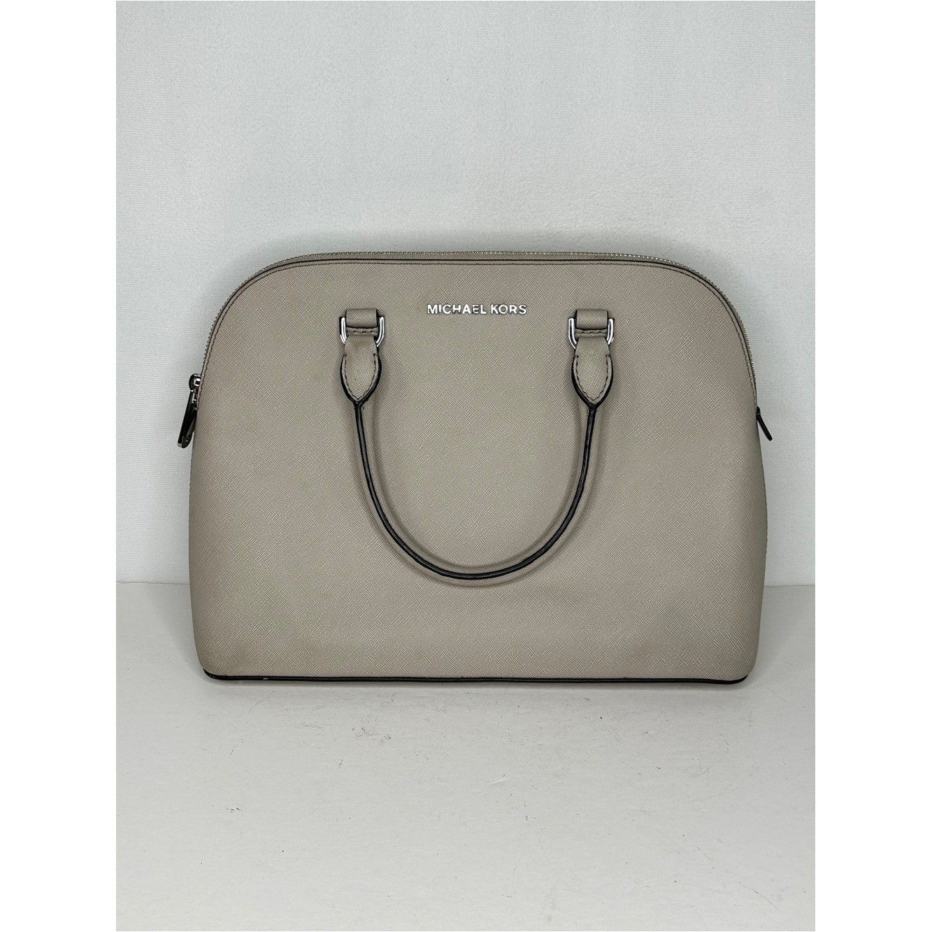 Michael Kors Dome Satchel Pearl Grey Professional Contemporary