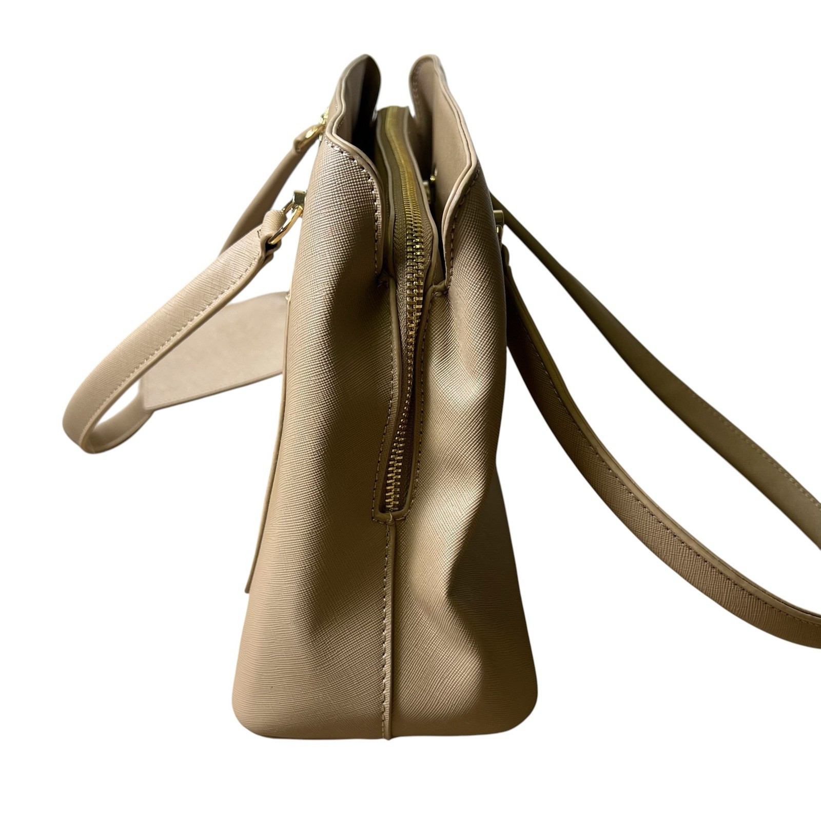 Anne Klein Silvia Tote Bag Truffle Beige NWT Faux Leather Shoulder Purse AKH5185