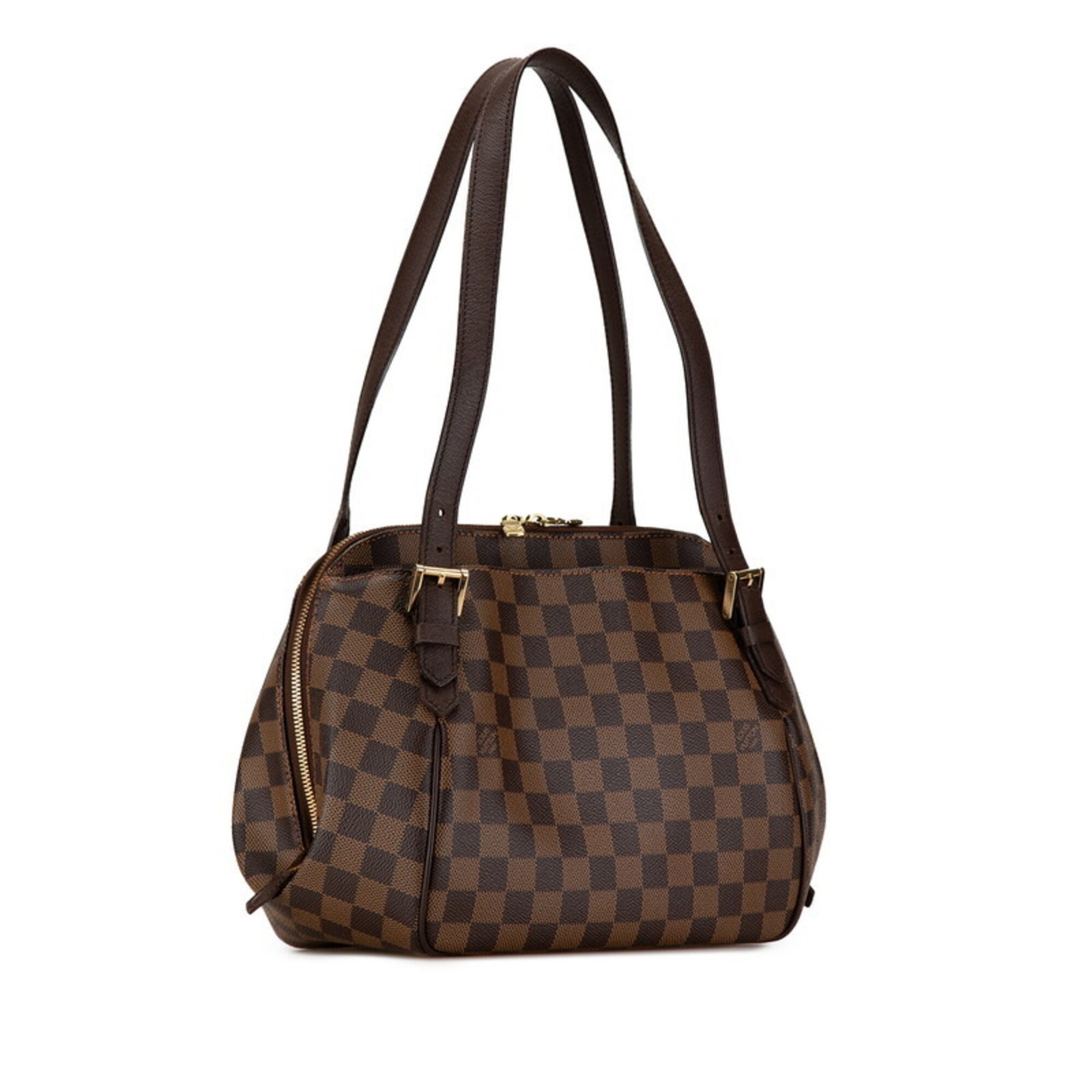 Louis Vuitton Damier Belem MM Shoulder Bag N51174 Brown Leather Wo… GZl1i9kn