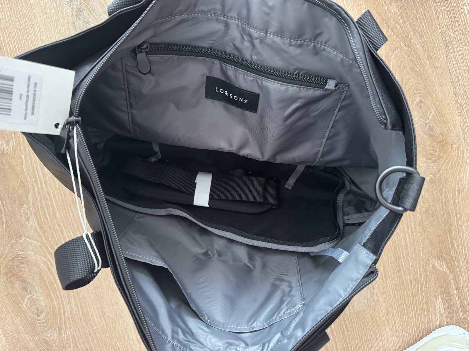 Lo & Sons Catalina Deluxe Large Weekender Travel Tote Black Recycled Poly