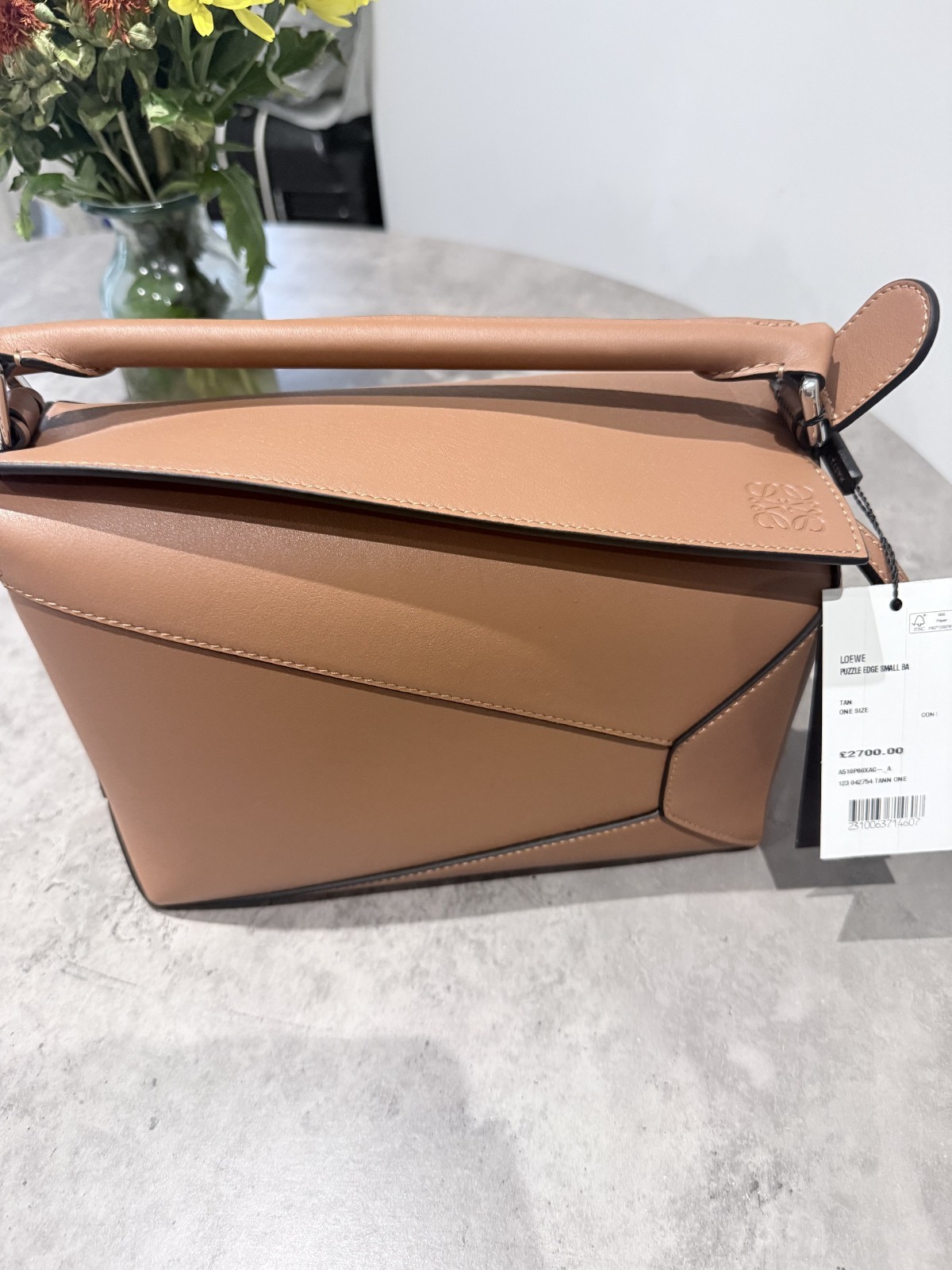 LOEWE Small Puzzle Edge Calfskin Leather Bag- Shoulder, Crossbody or Hand Carry