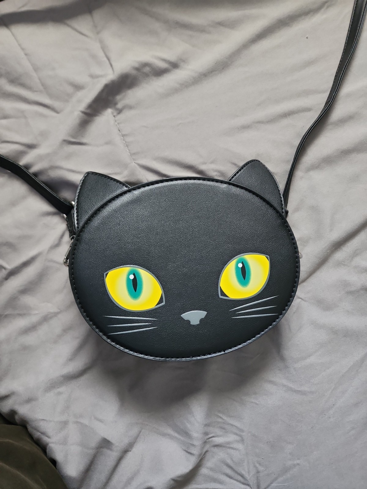 Mad Engine Black Cat Crossbody Bag – Glow in the Dark Eye. (Pre-owned)