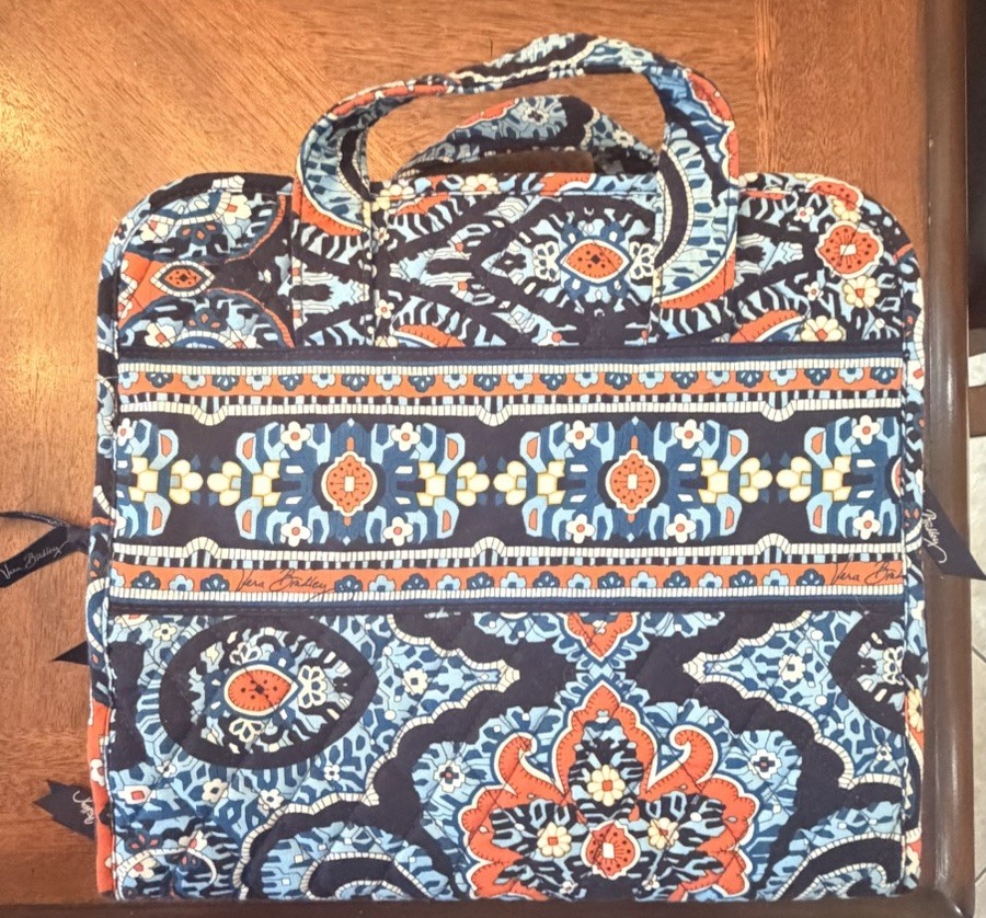 Retired Vera Bradley Blue Orange Paisley Marrakech Hanging Organizer