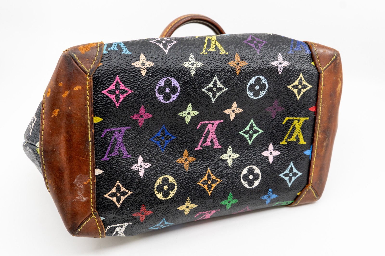 Louis Vuitton x Takashi Murakami Black Monogram Multicolore Audra Bag *Rough*