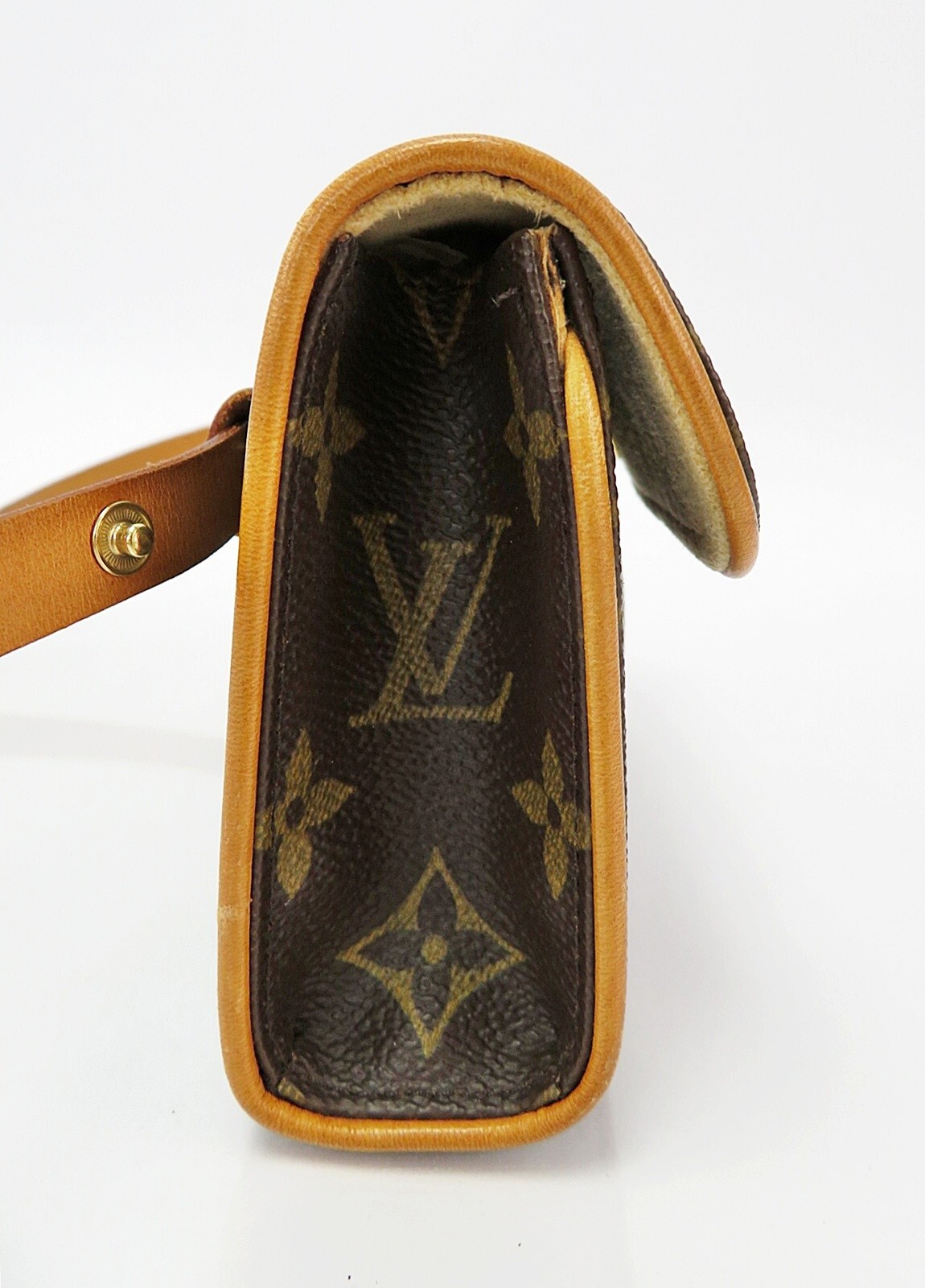 Authentic LOUIS VUITTON Florentine Monogram Waist Belt Pouch #60430