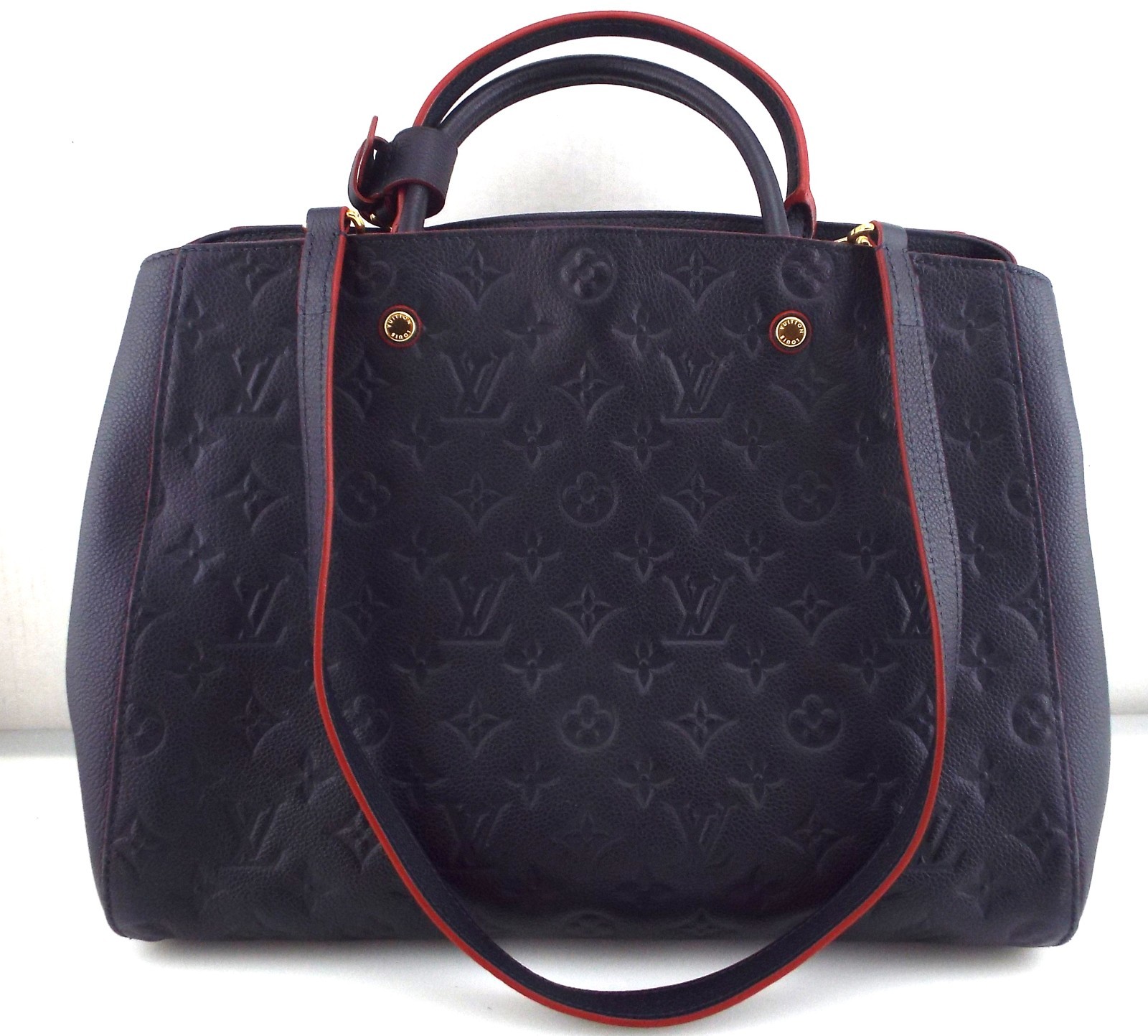 Louis Vuitton – Empreinte Montaigne MM Marine Rouge – Purse Bag ~#0010