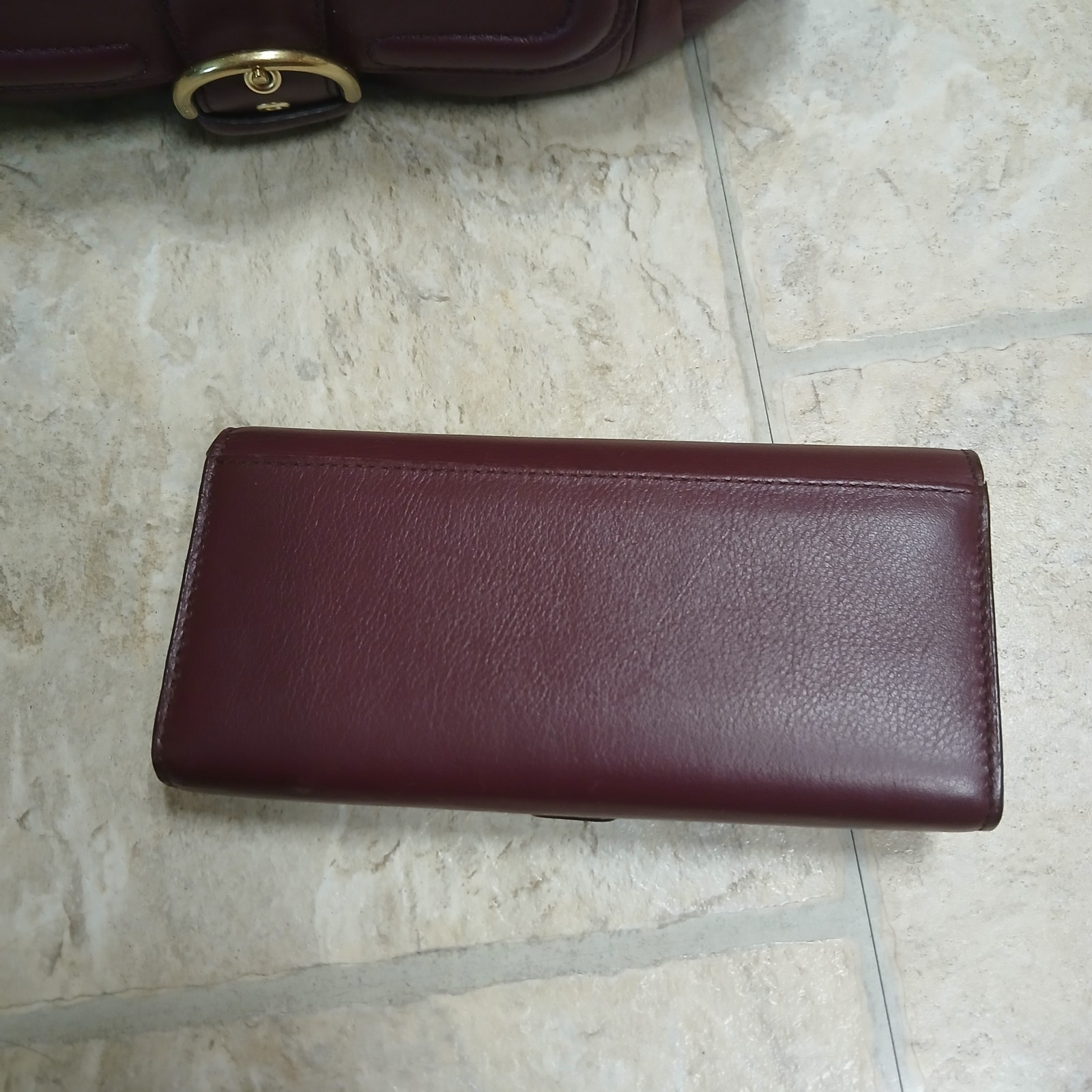 Coach Campbell Satchel Plum Purple Leather Handbag F25151 W/Matching Wallet