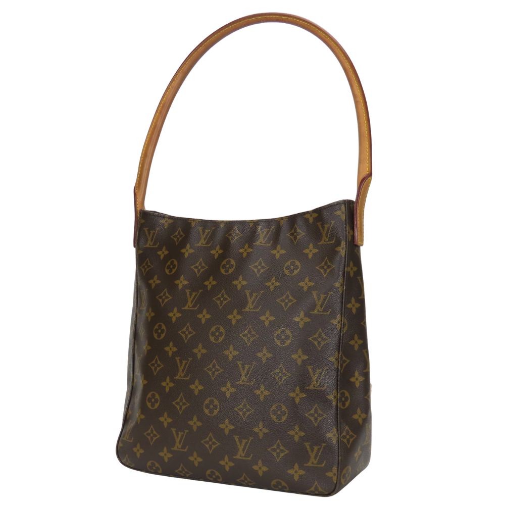 USED LOUIS VUITTON Shoulder Bag Looping GM M51145 Monogram/Nume leather Brow…