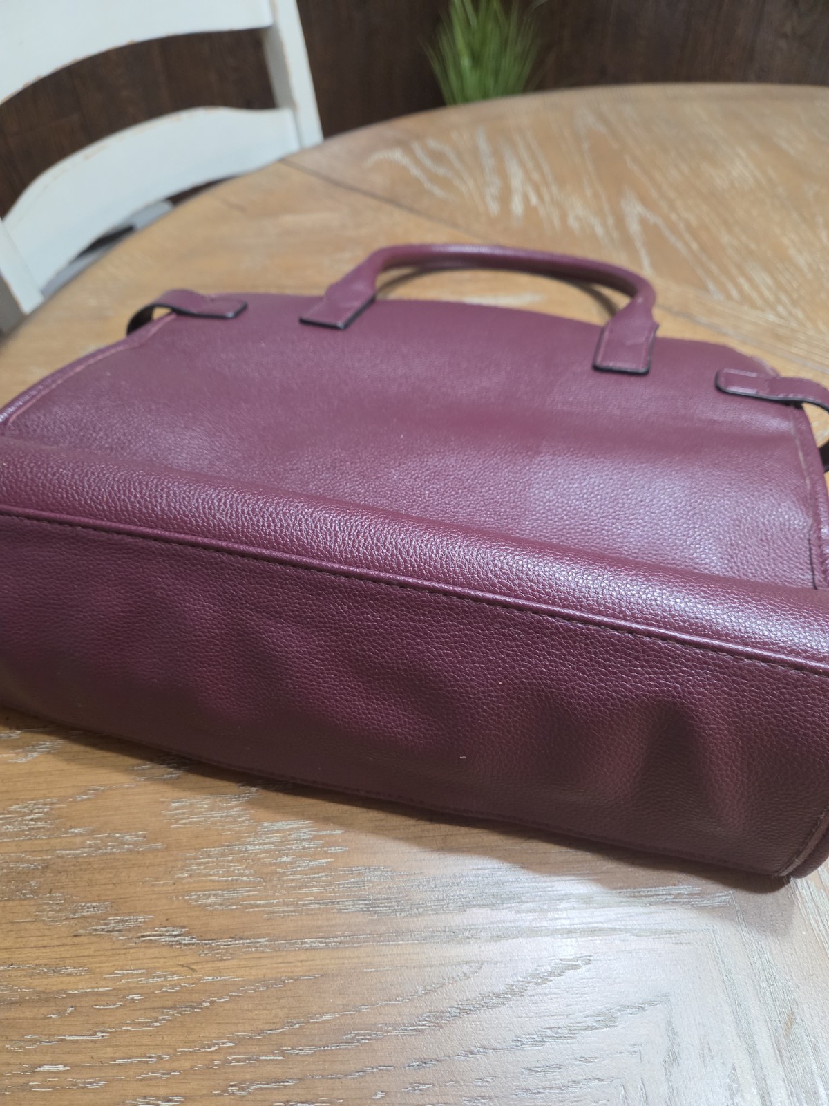Burgundy Women’s Purse with flowers
