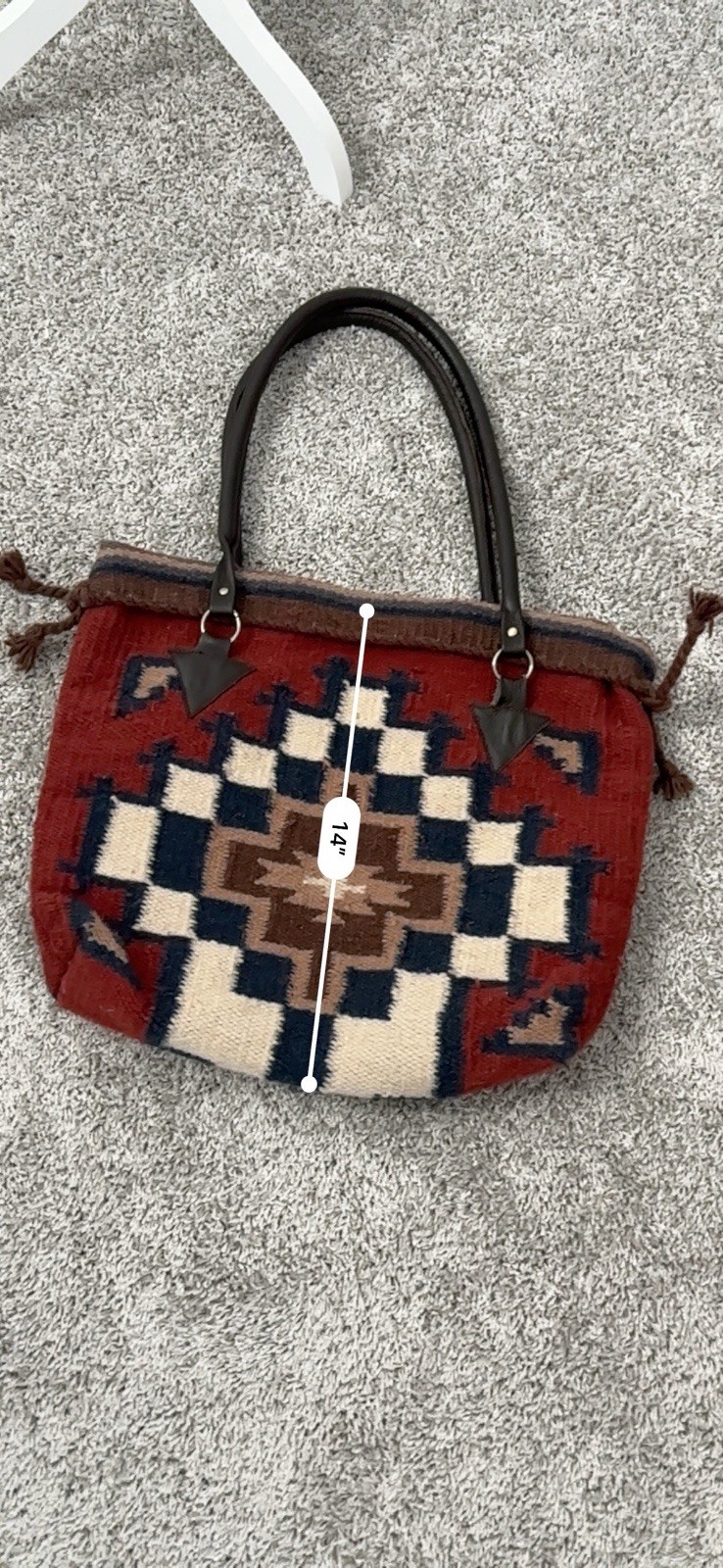 El Paso Saddle Blanket Co Shoulder Bag Southwestern Native Festival Aztec Purse