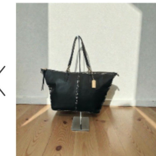 NWT Coach Bleecker Cooper Satchel in Two Tone Python Embossed Leather 27984 BLK