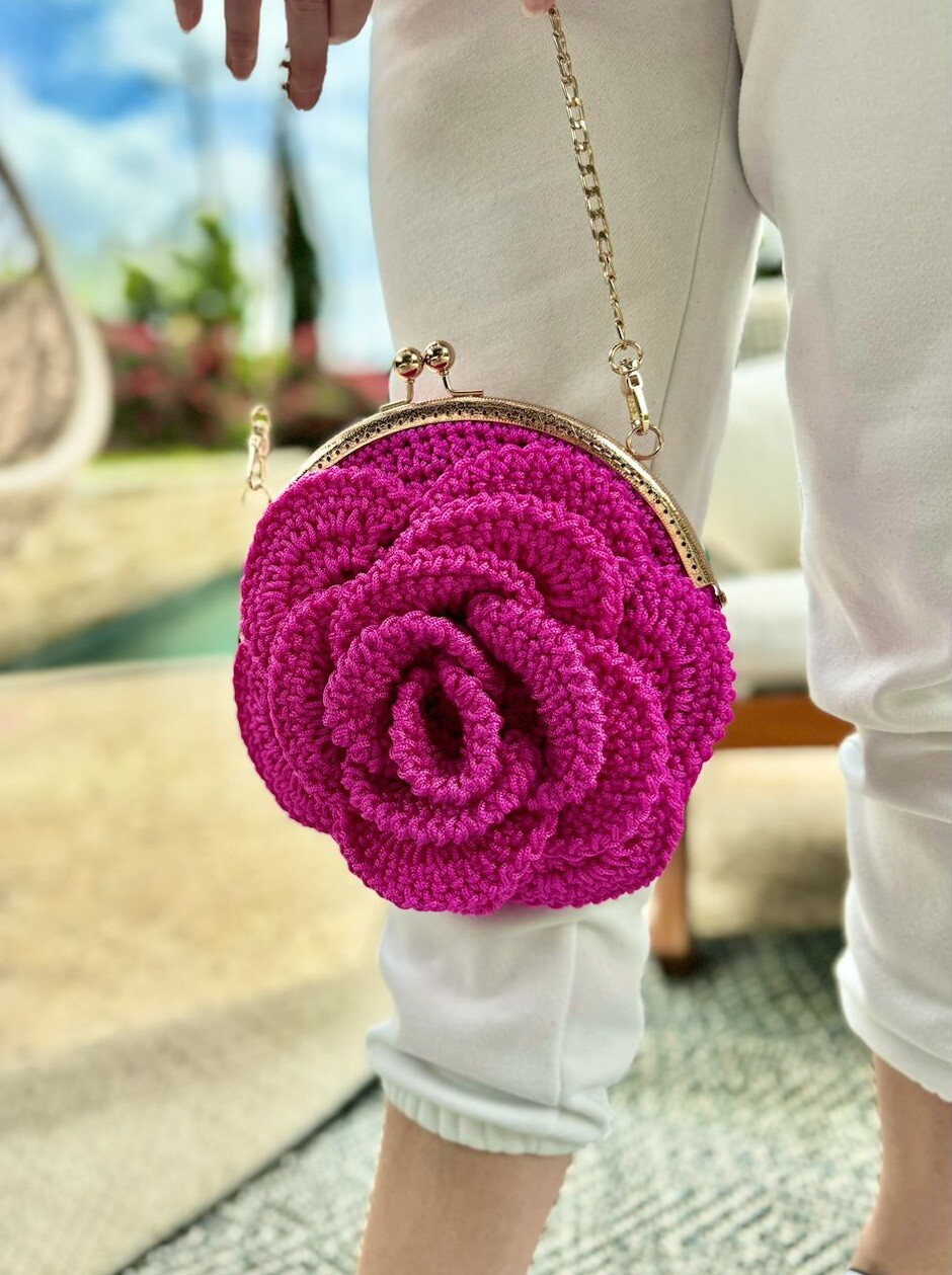 Handmade Women’s bag With Rose Design