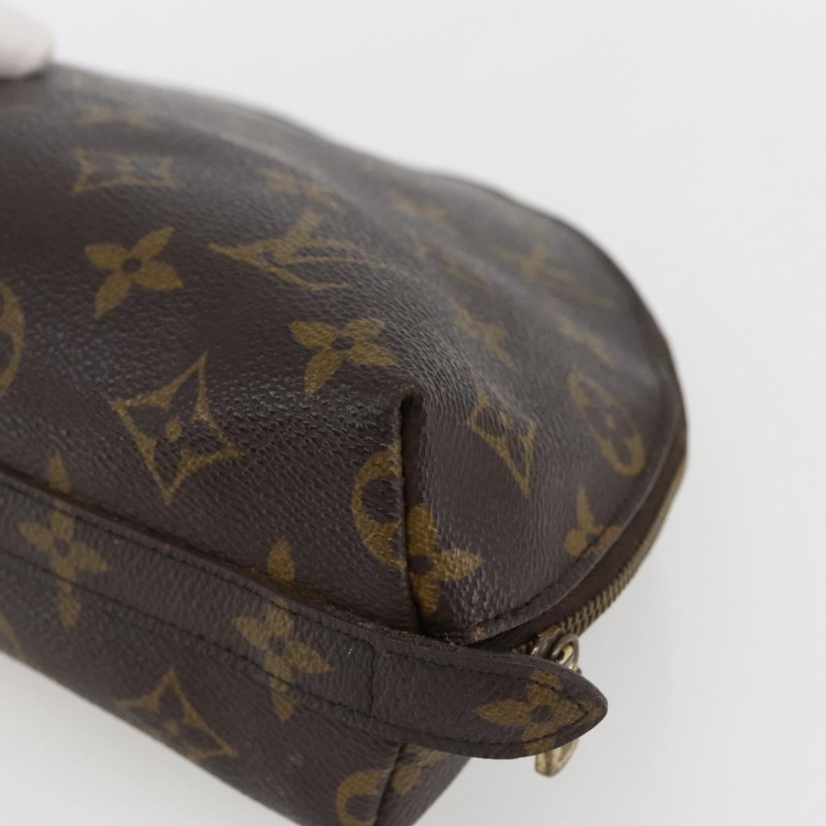 LOUIS VUITTON Monogram Trousse Demi Ronde Cosmetic Pouch M47520 LV Auth ka2037