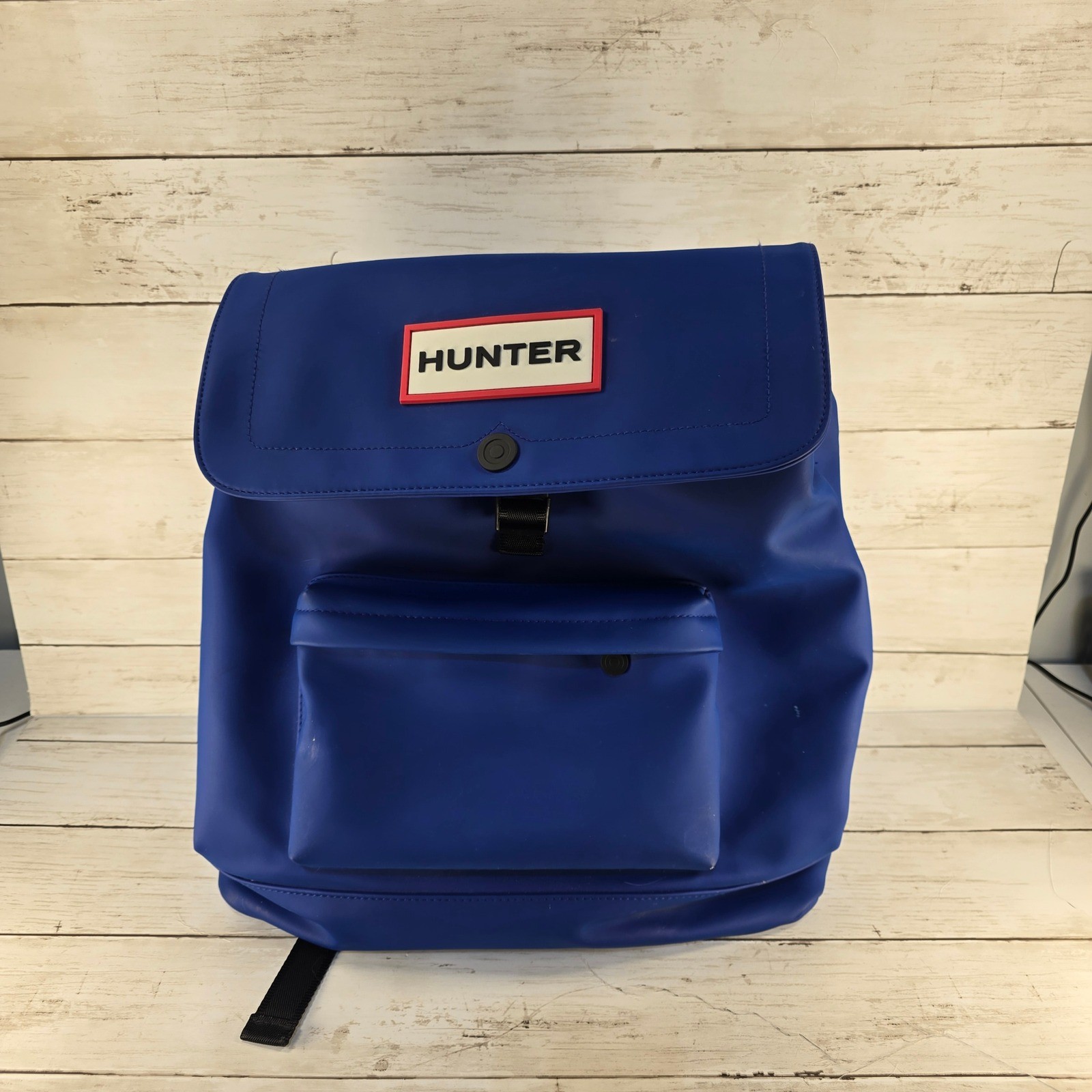 Hunter Royal Blue Rubberized Water Resistant Backpack Bag Limited Ed