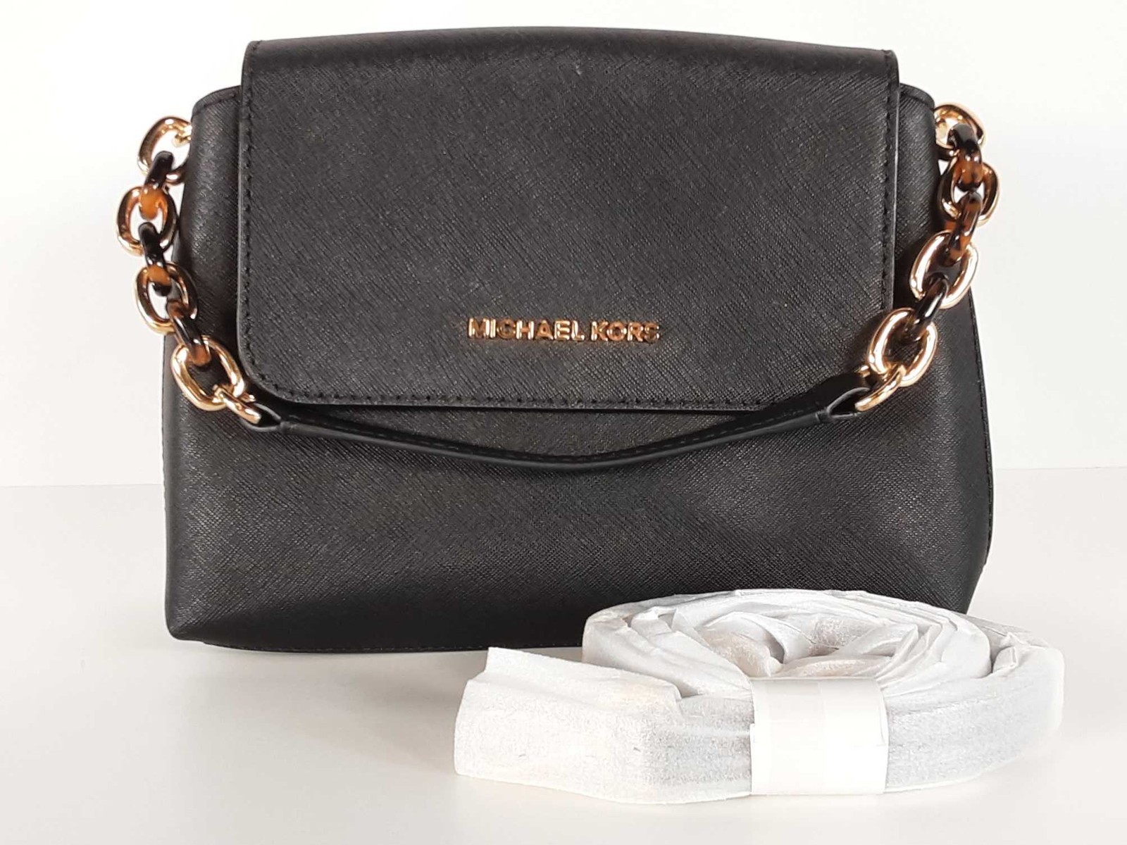 Michael Kors Sofia Black Saffiano Leather Small Satchel Sd0626rzde