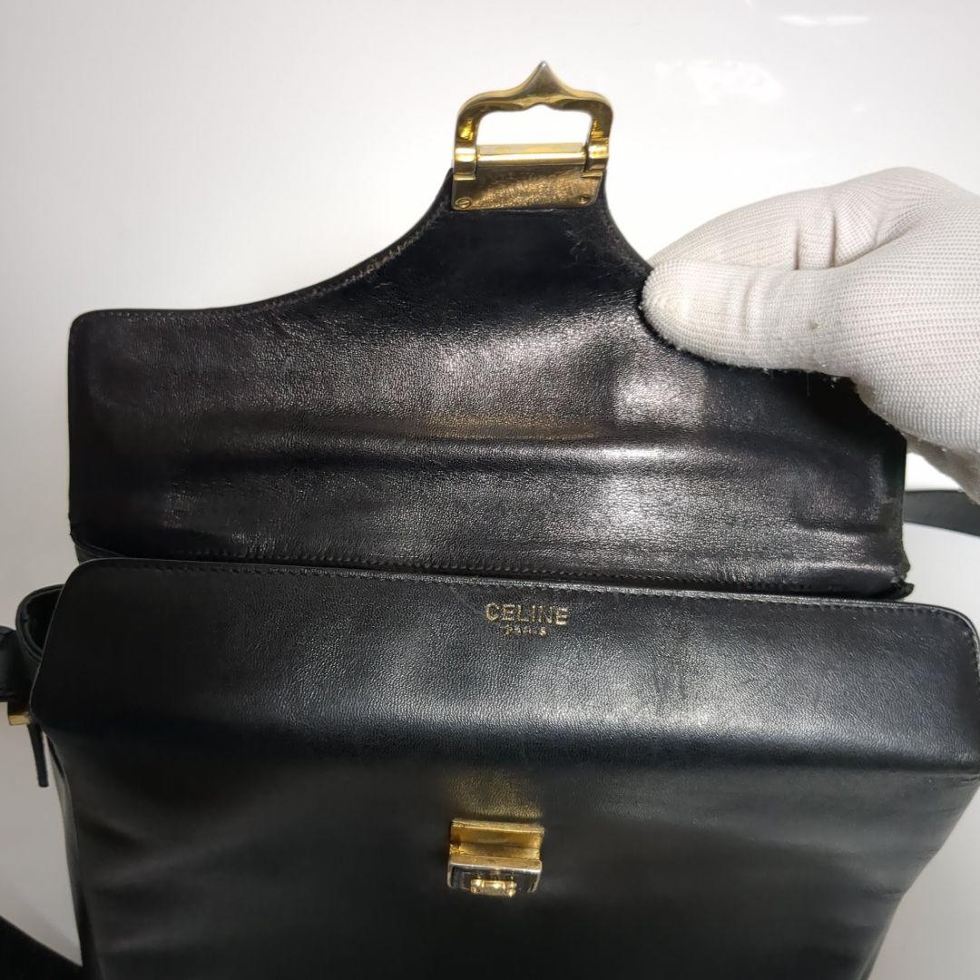 CELINE Pre-Owned Shoulder Bag Triomphe Logo Hardware Leather