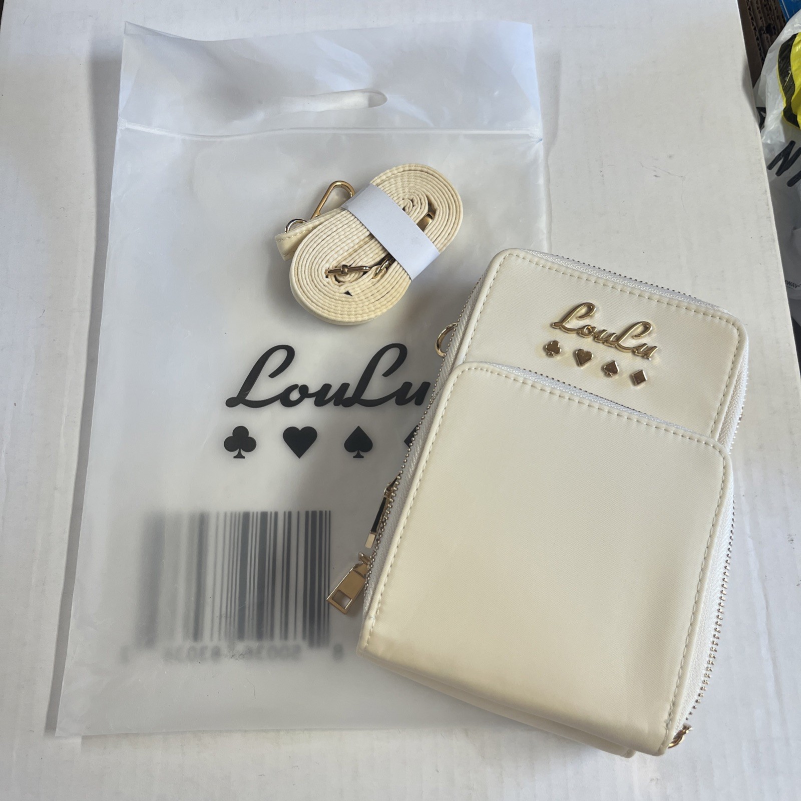 Loulu Beige Ivory Crossbody Purse Bag New Detachable Strap