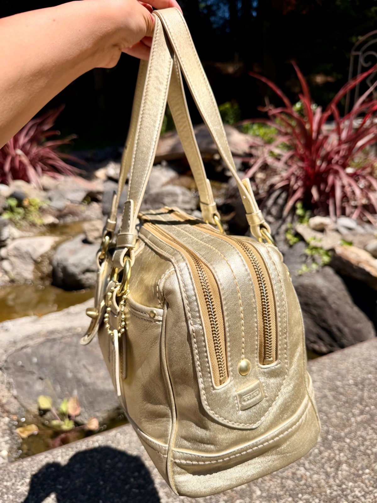 Limited Edition Coach Legacy Lily Turnlock Leather Satchel