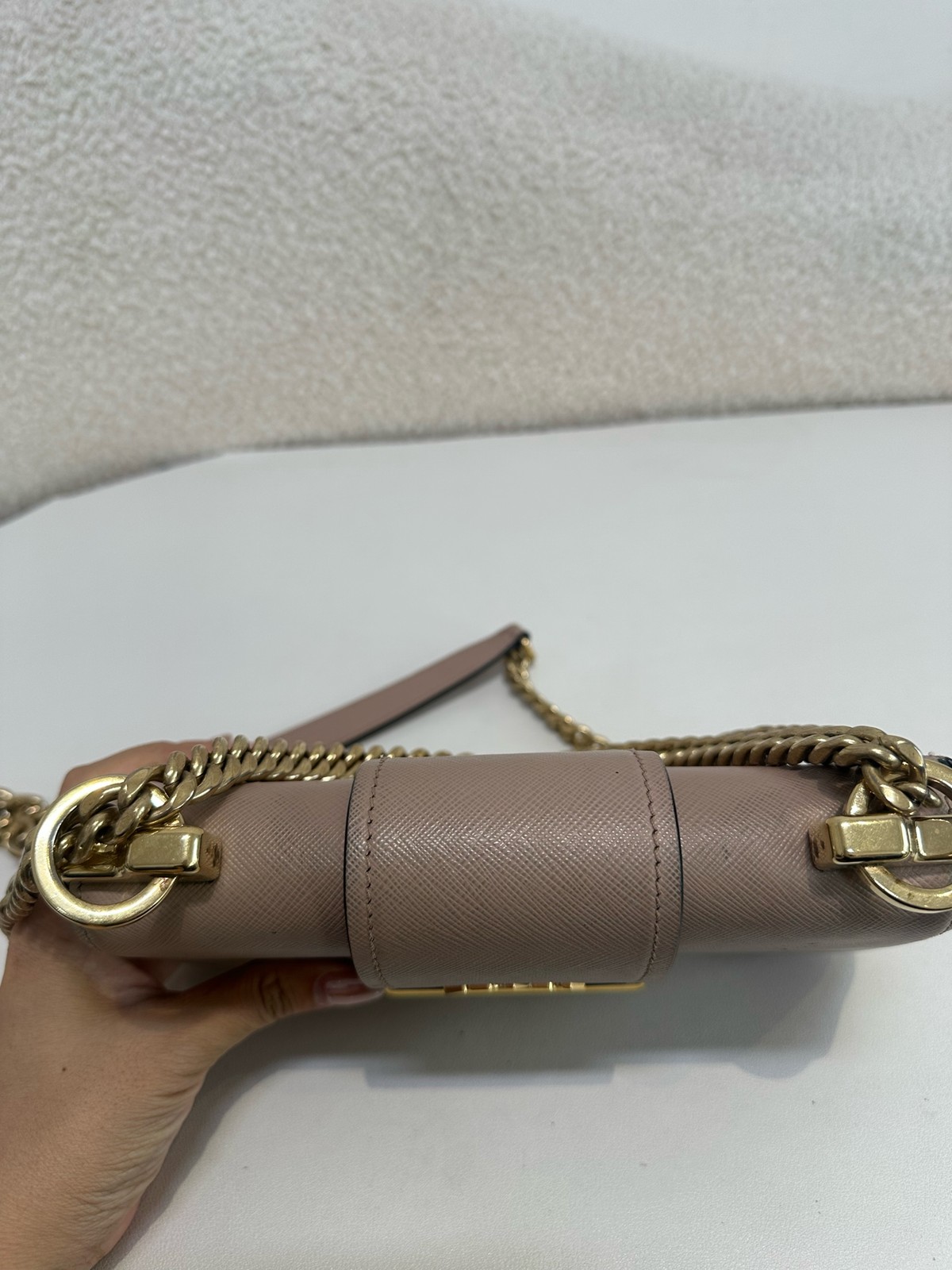 Authentic Vintage Prada Sidonie Leather Shoulder Bag Beige Gold-Tone eBay AG