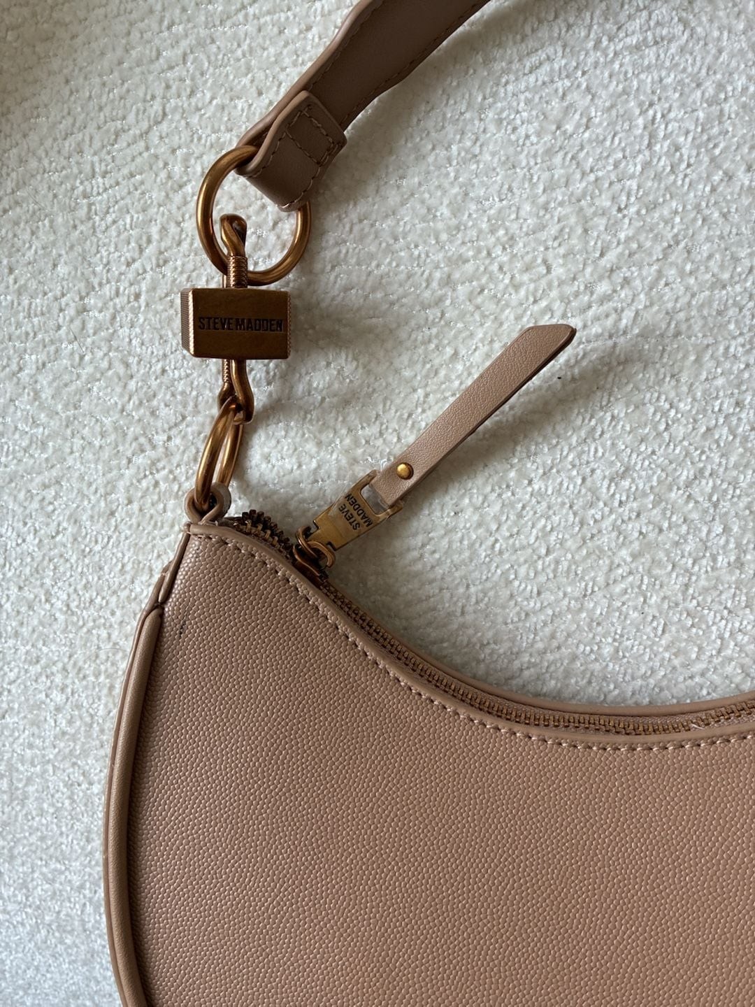 Steve Madden Lohan Crescent Shoulder Bag in Taupe