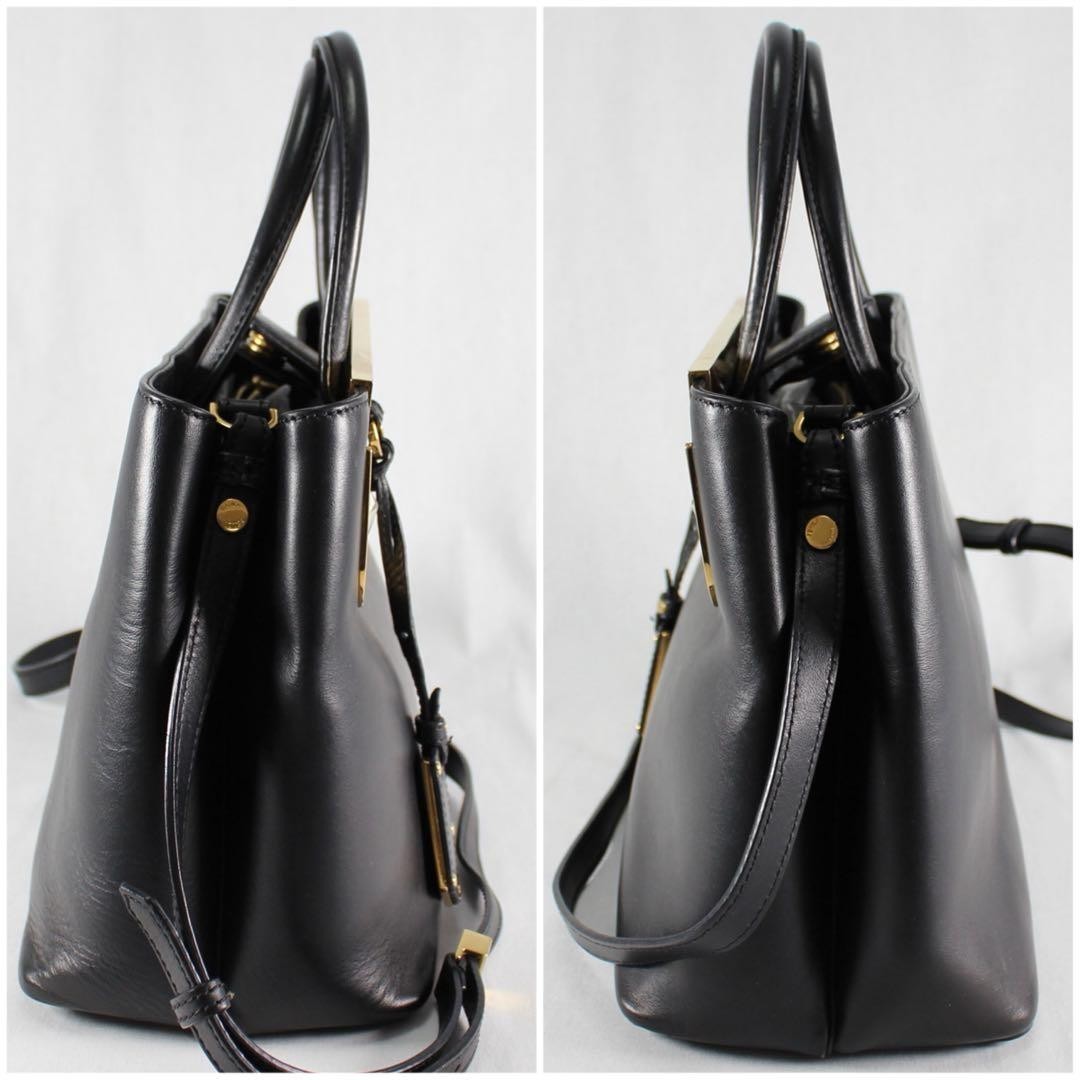 FENDI Petite 2Jours Monster Shoulder Bag/Handbag 2WAY 8BH253 Black From Japan