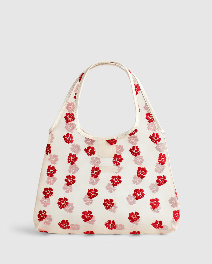 MADEWELL Floral-Embroidered Mini Shopper Bag, Floral Multi (NEW)