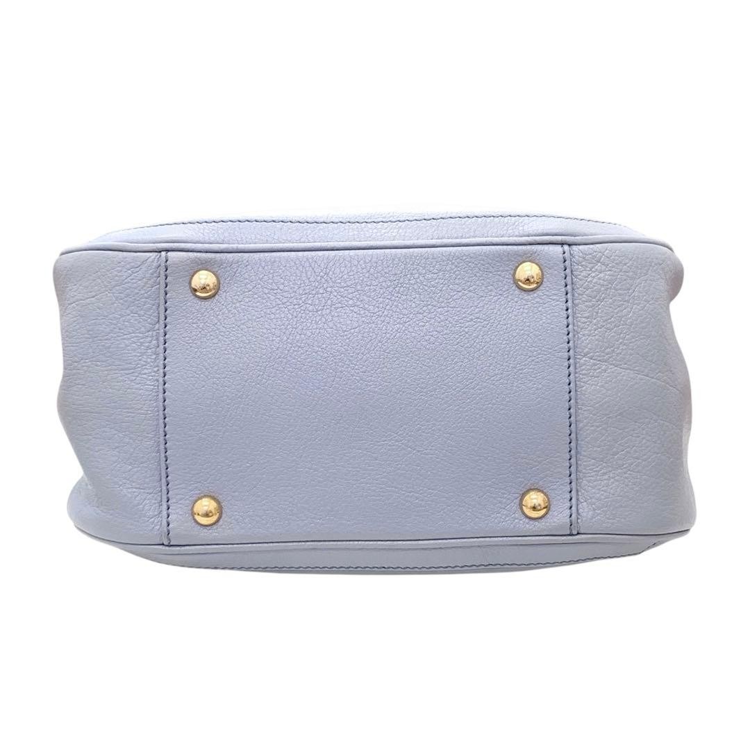 Ferragamo Excellent Condition Double Gancini Leather Chain Handbag Blue
