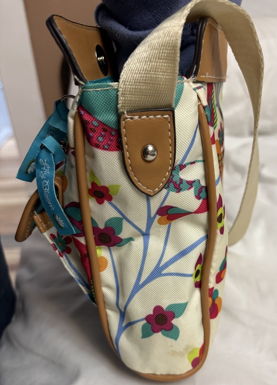 Lilly Bloom Small Crossbody Bag / Small Purse Birds And Flowers