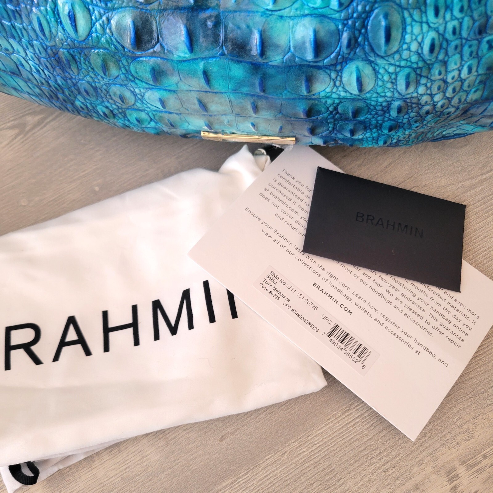 Brahmin Bekka Tonic Shoulder Bag Melbourne Leather Blended Blue Carried Once EUC