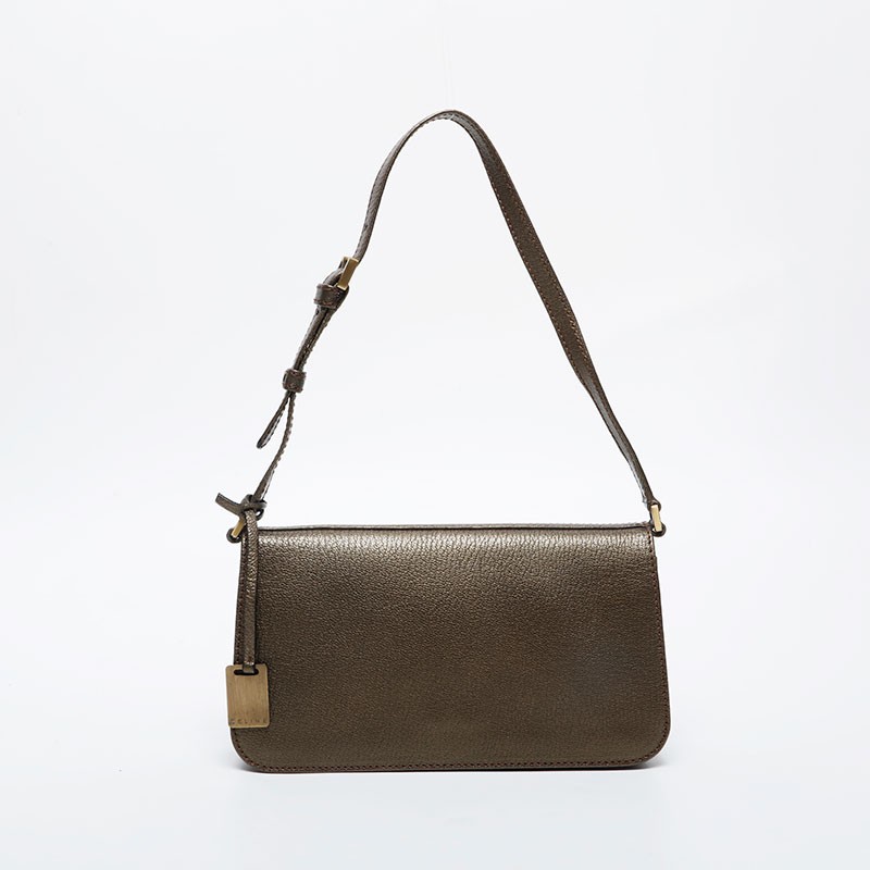 Authentic CELINE Metallic Mini Shoulder Bag gold WS21335