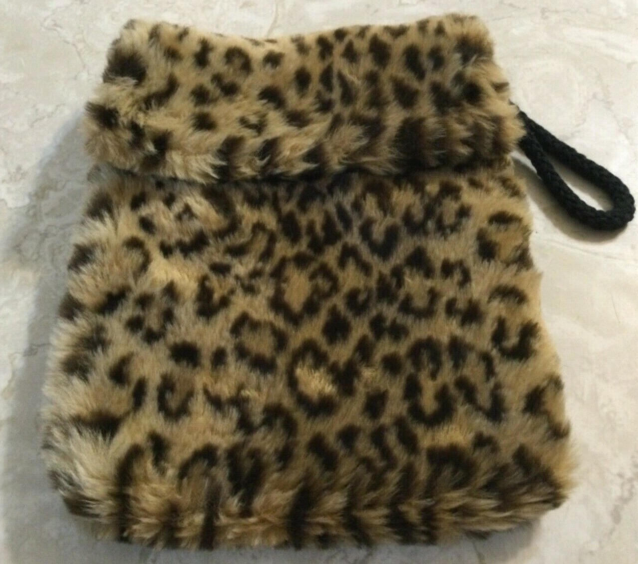 “Fabulous Furs For Animal Lovers” Brown Spotted Fur Wristlet & Belt Loops U.S.A.