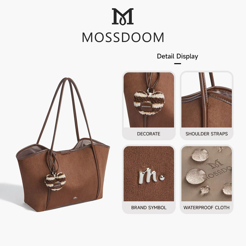 MOSSDOOM Vione Large Shoulder Tote Bag Women Dopamine Color Handbag