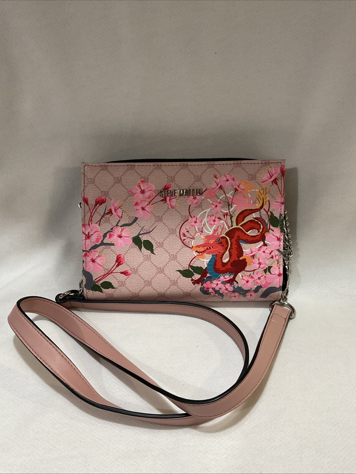 Steve Madden Dragon Sakura Cherry Blossom Japan Edition Dome Crossbody Purse