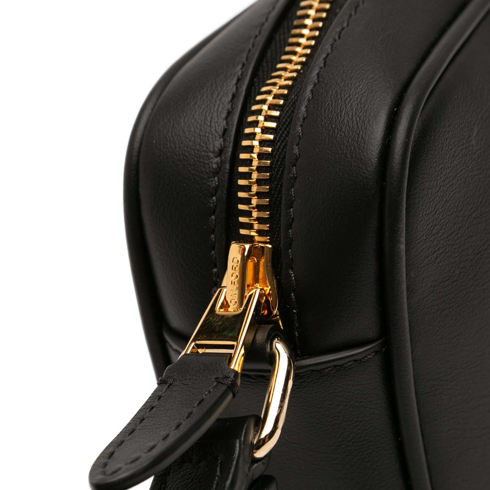 Tom Ford Leather TF Camera Bag Pre-Loved Black