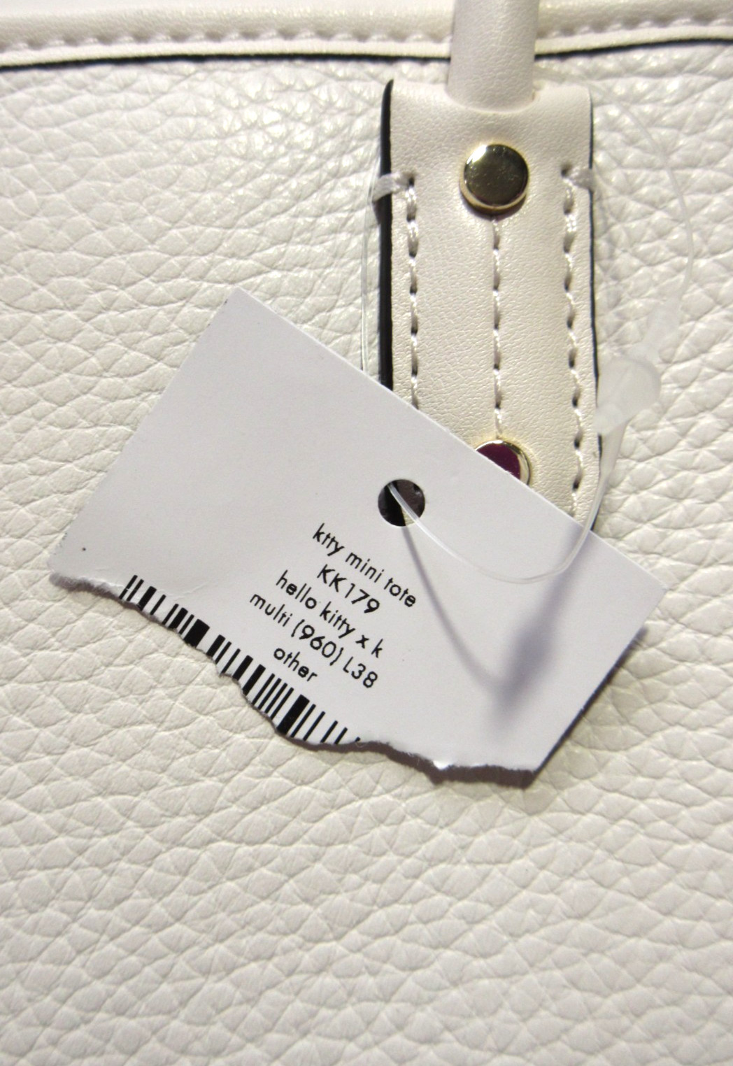 NWT Kate Spade x Hello Kitty Ella Mini Tote in White Multi Leather Purse