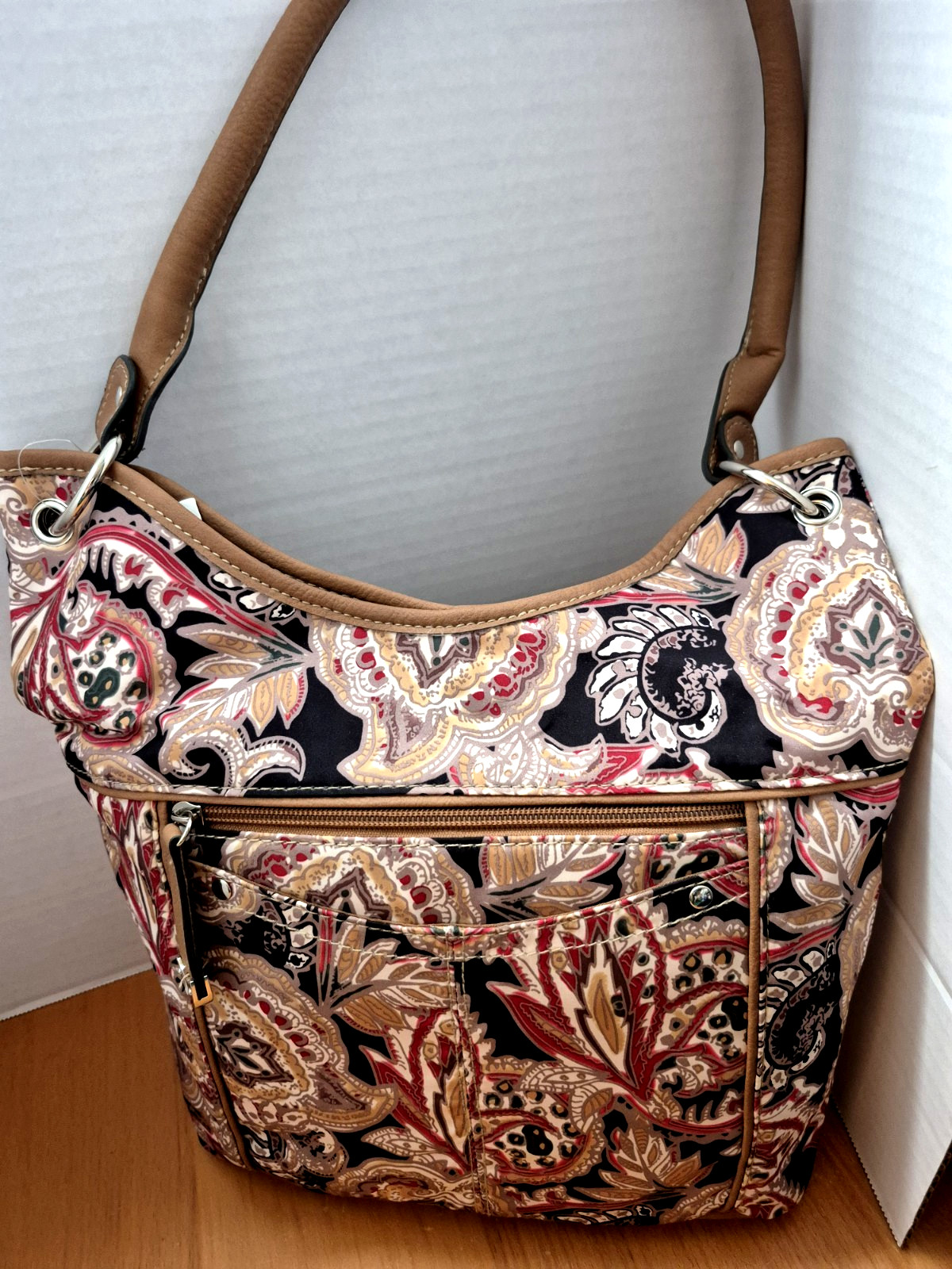 Croft & Barrow Multi Paisley Print Shoulder Purse Handbag HB32142F New W/Tag