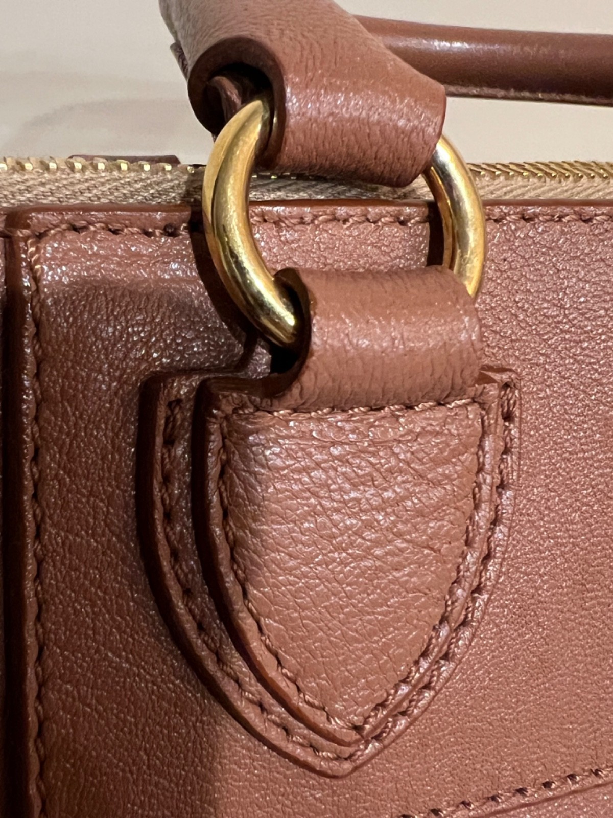 Authentic Marc Jacobs Brown Leather Whitney Bag with Removable Strap + Dust Bag