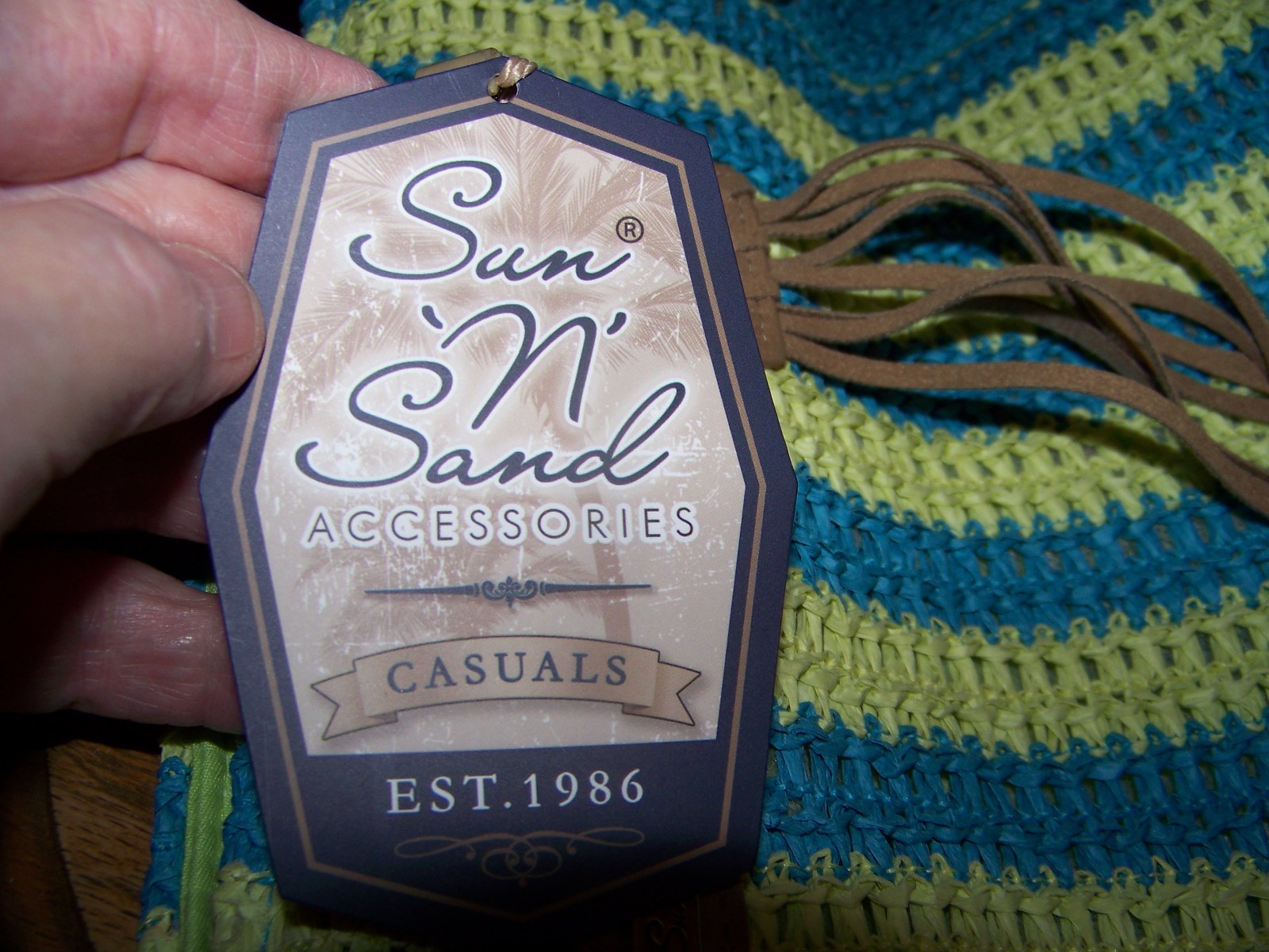 Sun ‘N’ Sand Accessories Large Classy Tote Zip Top Pocket inside New with Tags