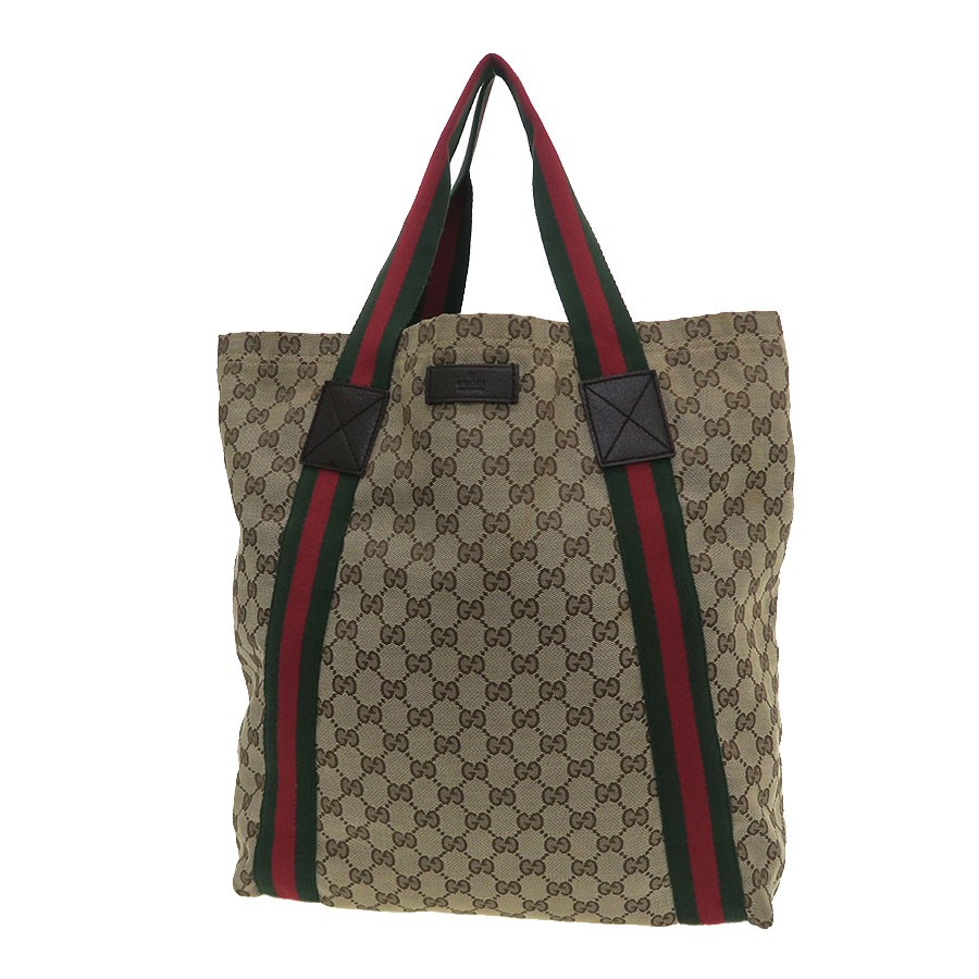 Gucci GG 189669 GG Canvas Beige Tote Bag #SAB16142