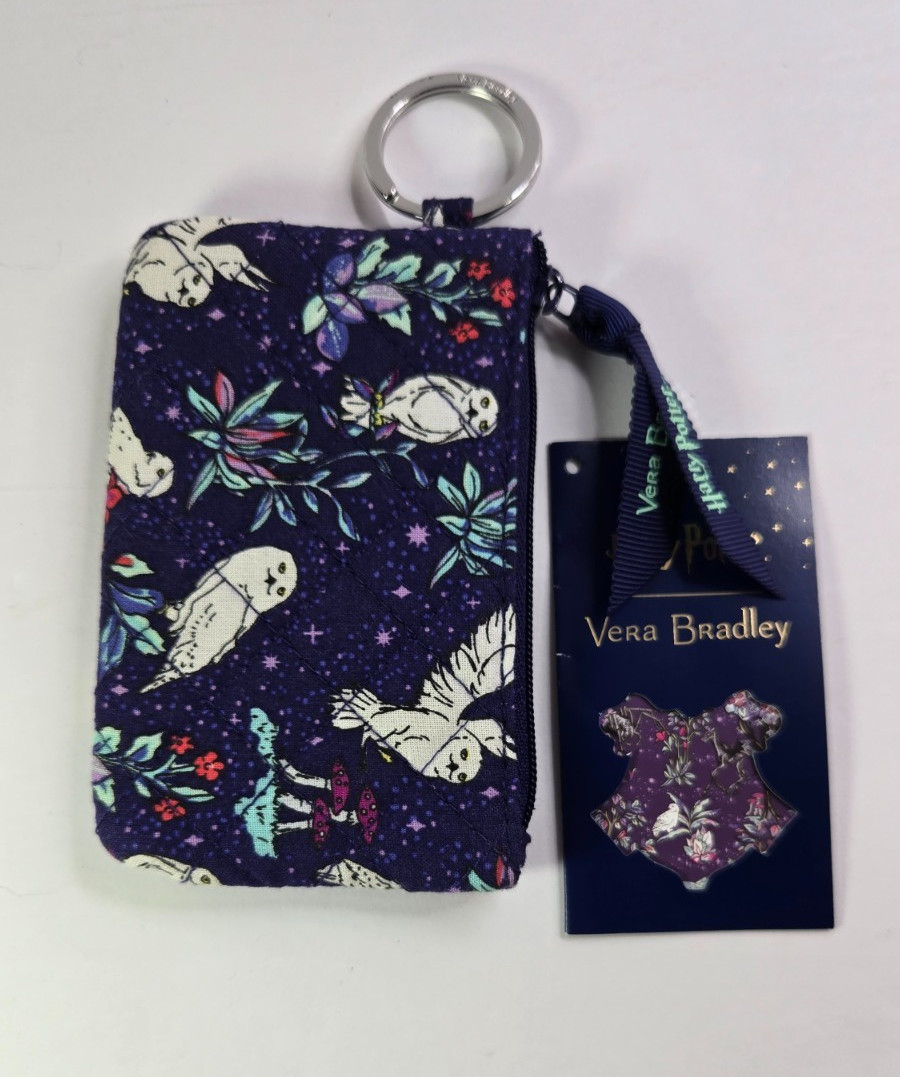 NWT Vera Bradley Harry Potter Forbidden Forest Zip ID Wallet Card Holder
