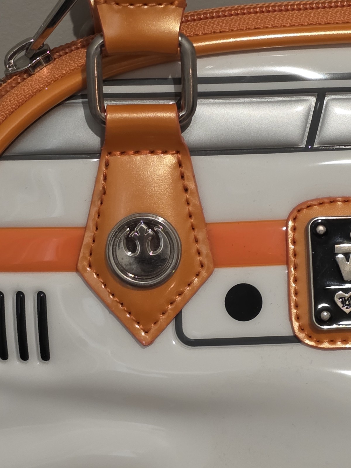 Loungefly Star Wars BB-8 Dome Bag Handbag Orange White Faux Leather