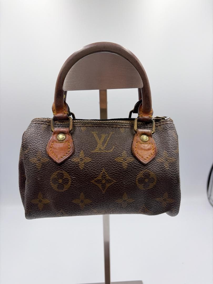 LOUIS VUITTON Mini Speedy Monogram Canvas Brown Vintage Authentic From Japan