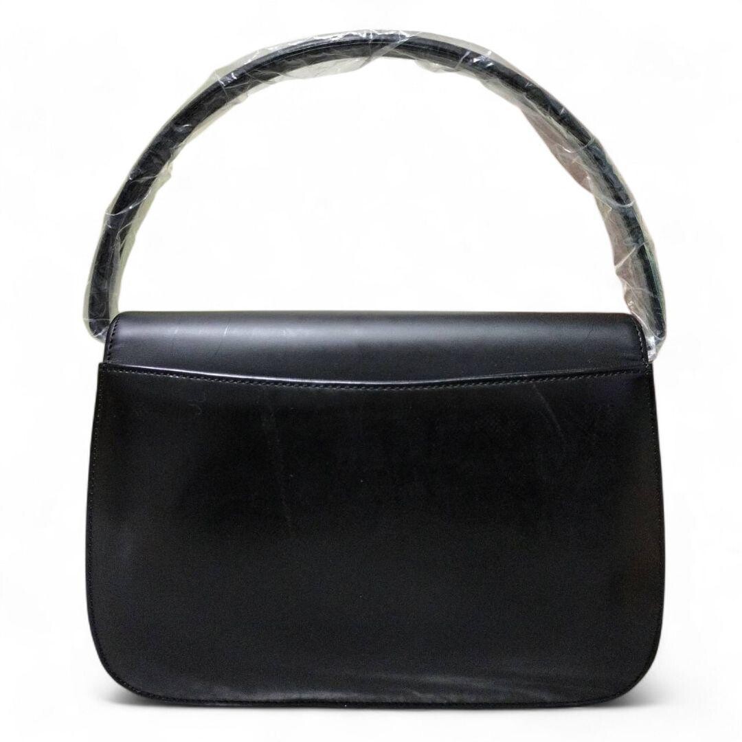 Roberta di Camerino Black Leather 2Way Chain Shoulder Bag Formal Top Handle